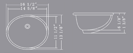 Dimensions of the UPC sink